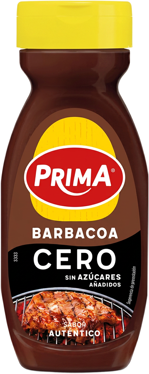 PRIMA Barbecue Zero Flasche, 265 g, Barbecue Sauce ohne Zuckerzusatz